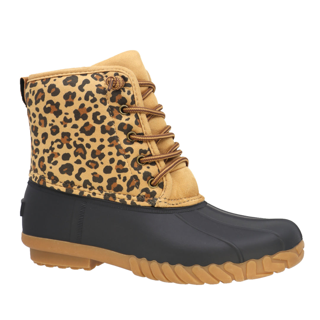 Animal print duck boots hotsell